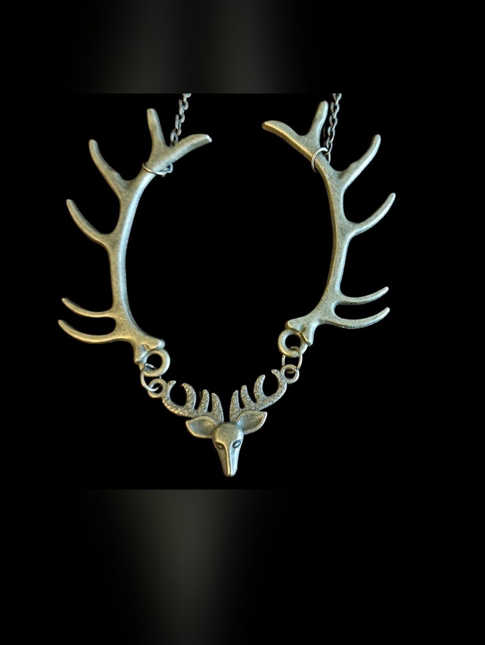 Antler Pendant Necklace in Silver - Women Jewelry
